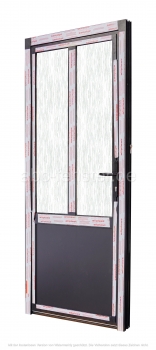 Aluminium Nebeneingangstüre 100 x 210 ALNET2 (schwarz), Profil: Aluplast